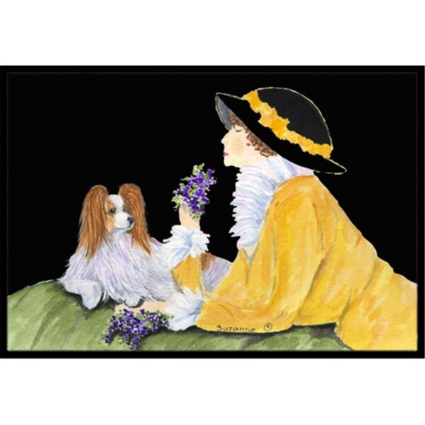 Carolines Treasures 18 x 27 in. Papillon Indoor Outdoor Doormat SS8633MAT - main